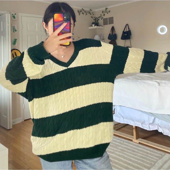 Brandy melville Nikki striped knit sweater - Picture 7 of 8